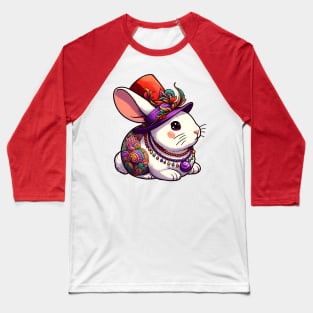 Mardi Gras Rabbit Baseball T-Shirt